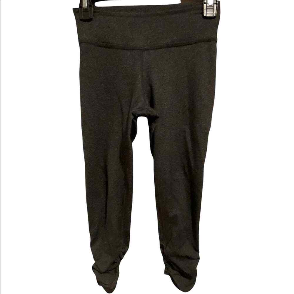 Beyond Yoga Charcoal Gray Legging Scrunch Ruched Ankle Size XSmall